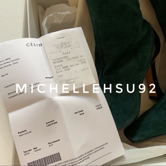 Celine Boots Dark Green Size 37 - Picture 8 of 8
